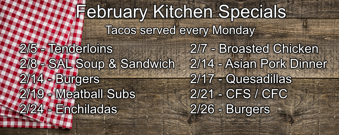 February Menu